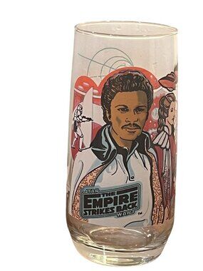 Vintage 1980 Burger King Star Wars Empire Strikes Back Glass Lando Calrissian